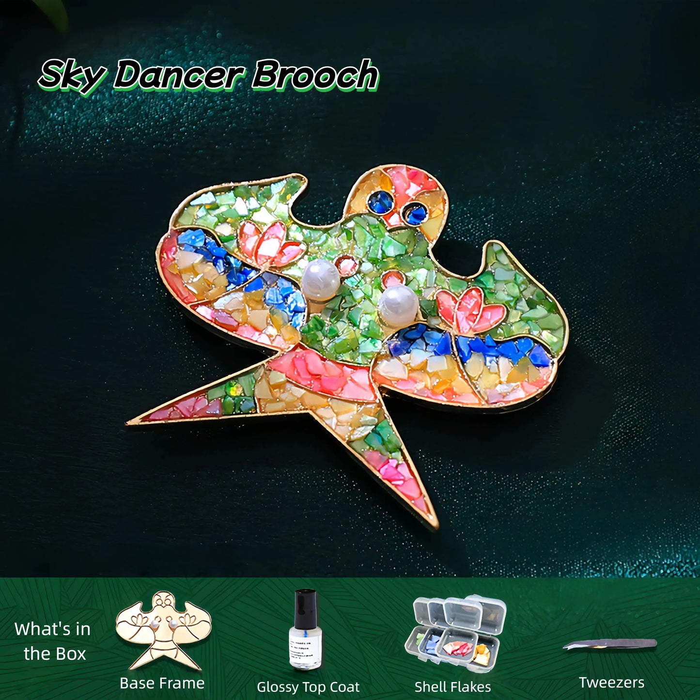Ocean Gleam Shell Brooch – DIY Mother-of-Pearl Gift Kit