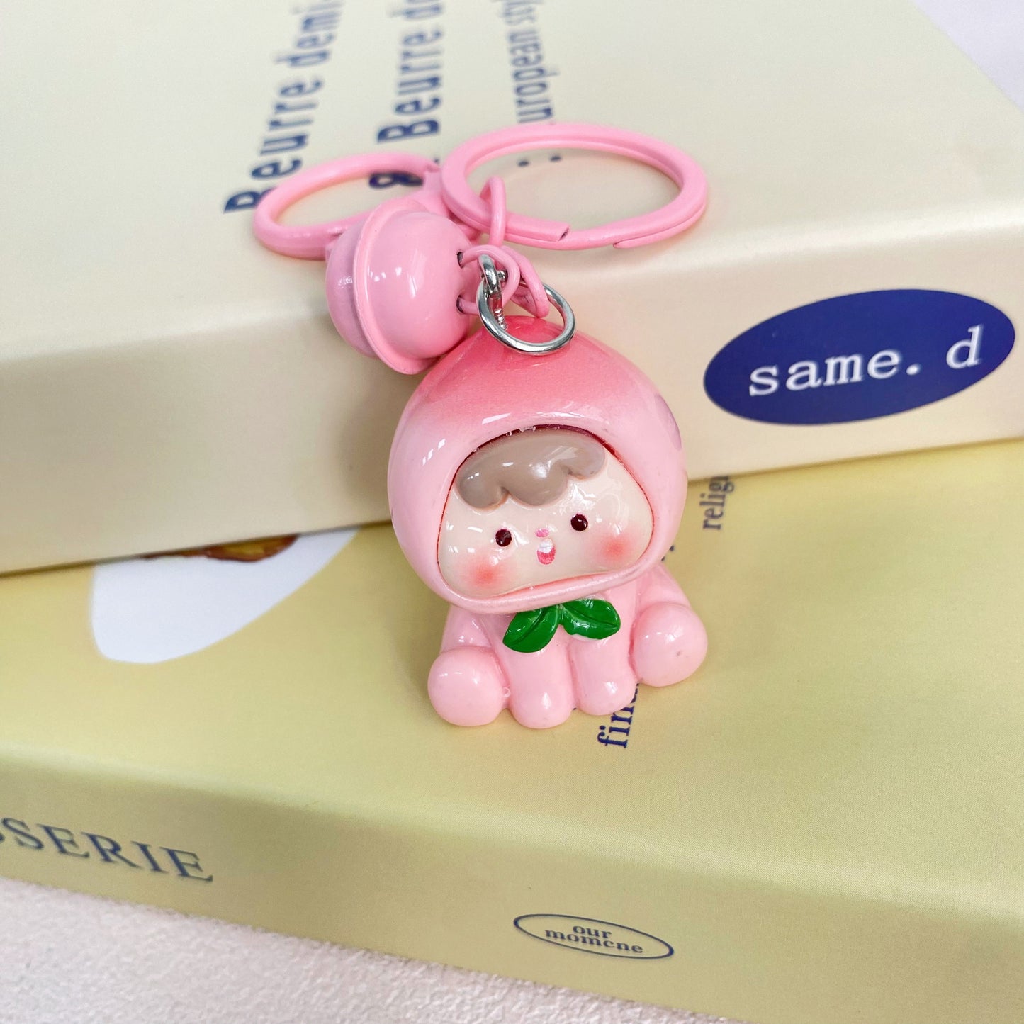 Fruit Doll Charm — Keychain & Bag Charm, Pairs with Custom Letter Lanyard