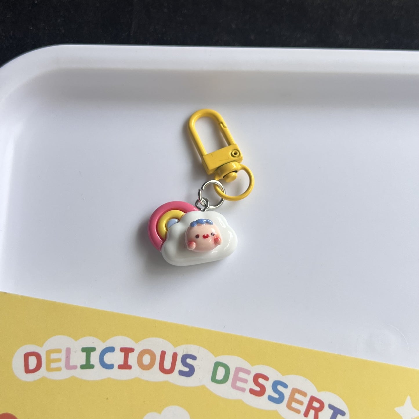 Dreamy Sky Charm — Keychain & Bag Charm, Pairs with Custom Letter Lanyard