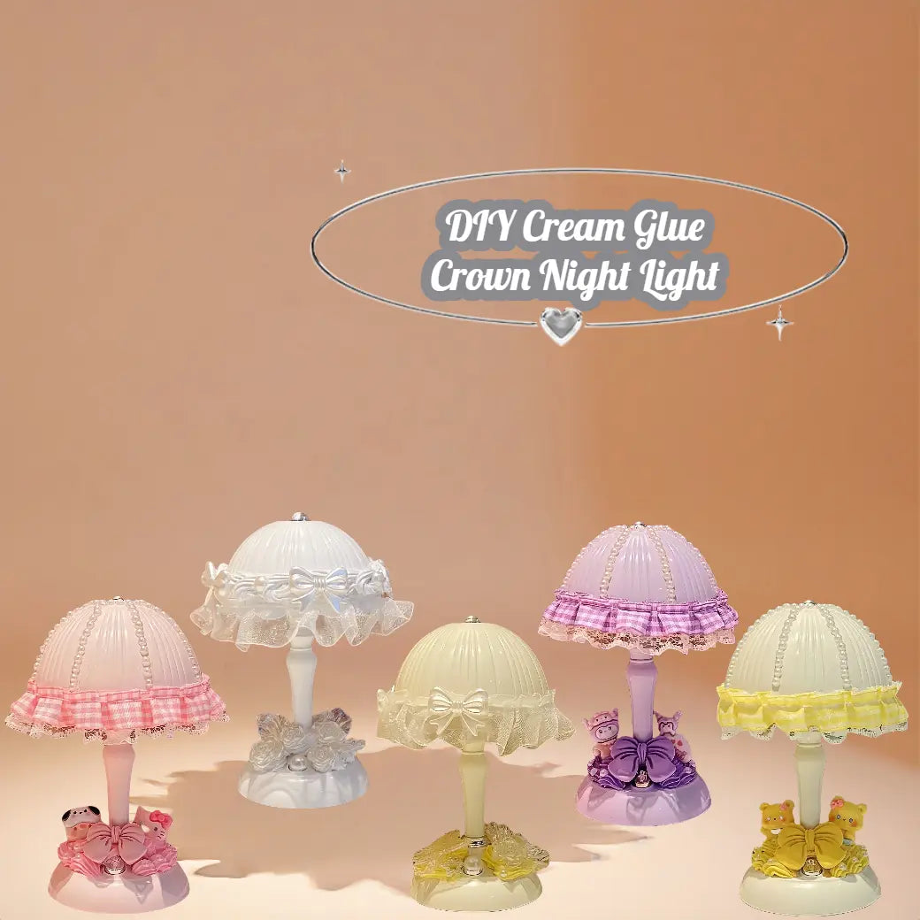 sunflowerden DIY Cream Glue Crown Night Light