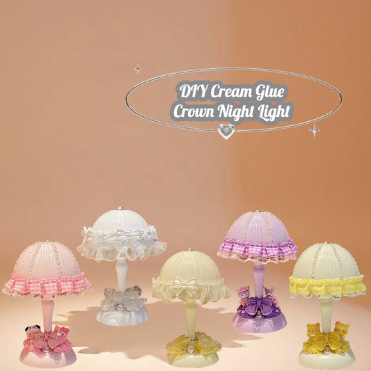 sunflowerden DIY Cream Glue Crown Night Light