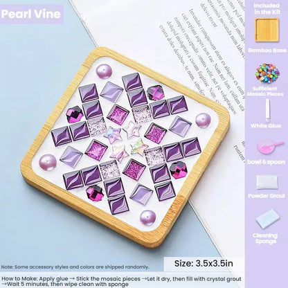 Mosaic DIY Coaster Craft Kit｜Fun Handmade Set with Full Tools – Bundle & Save: 3 for $18.88