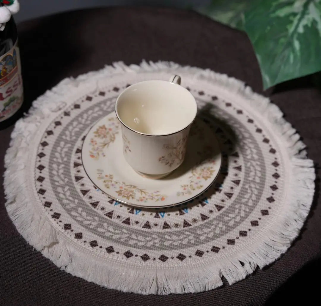 sunflowerden Bohemian Style Cotton Linen Placemat & Coaster Set