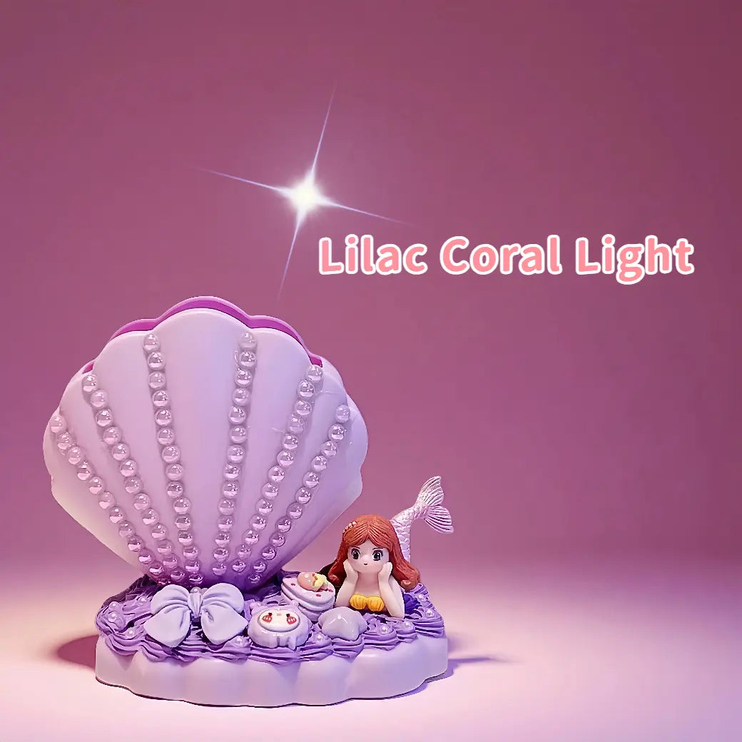 Mermaid Seashell Night Light – DIY Cream Glue Craft Kit for Kids