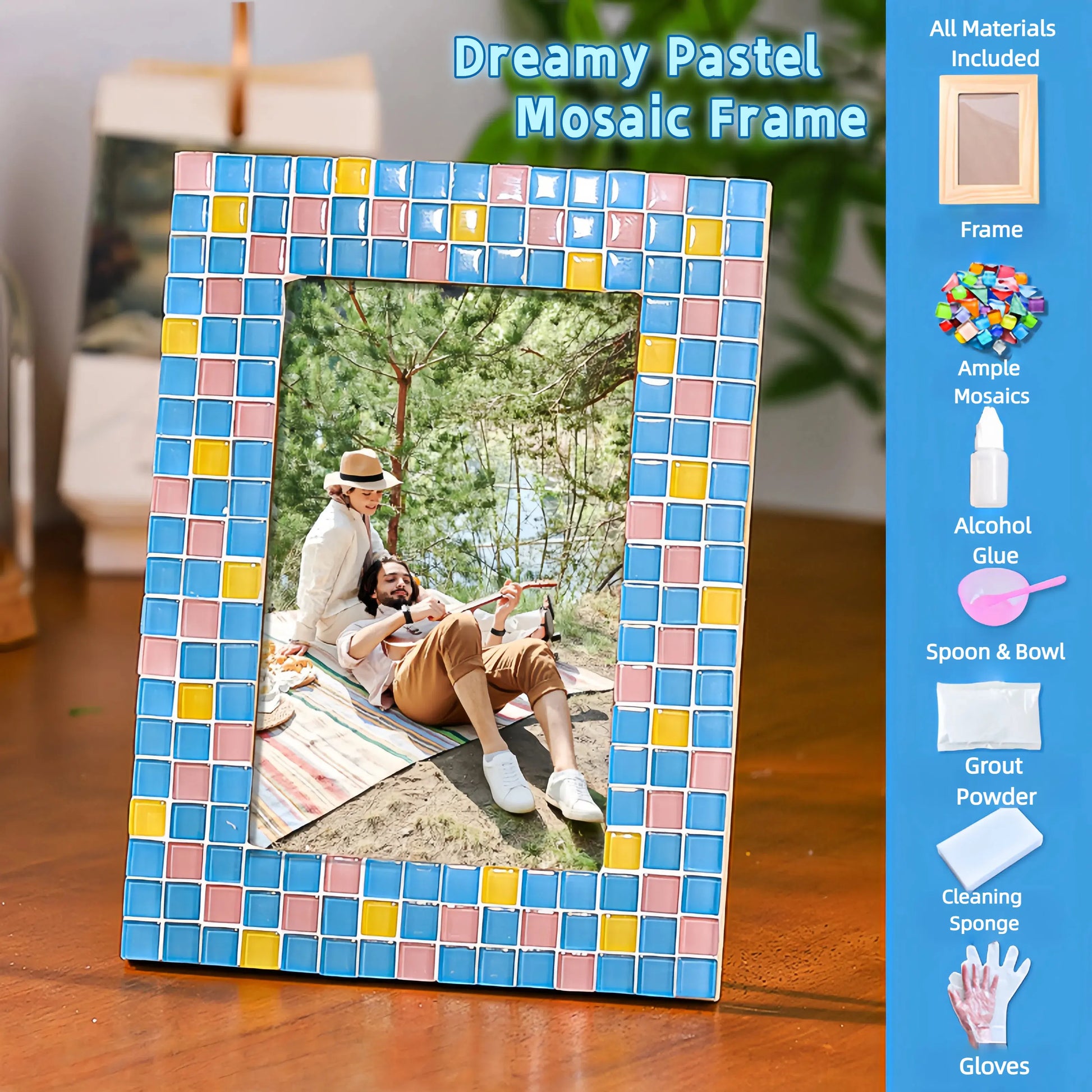 sunflowerden Mosaic DIY Photo Frame Kit 
