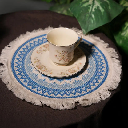 sunflowerden Bohemian Style Cotton Linen Placemat & Coaster Set
