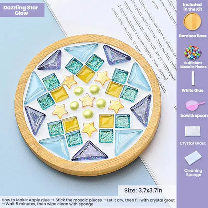 Mosaic DIY Coaster Craft Kit｜Fun Handmade Set with Full Tools – Bundle & Save: 3 for $18.88