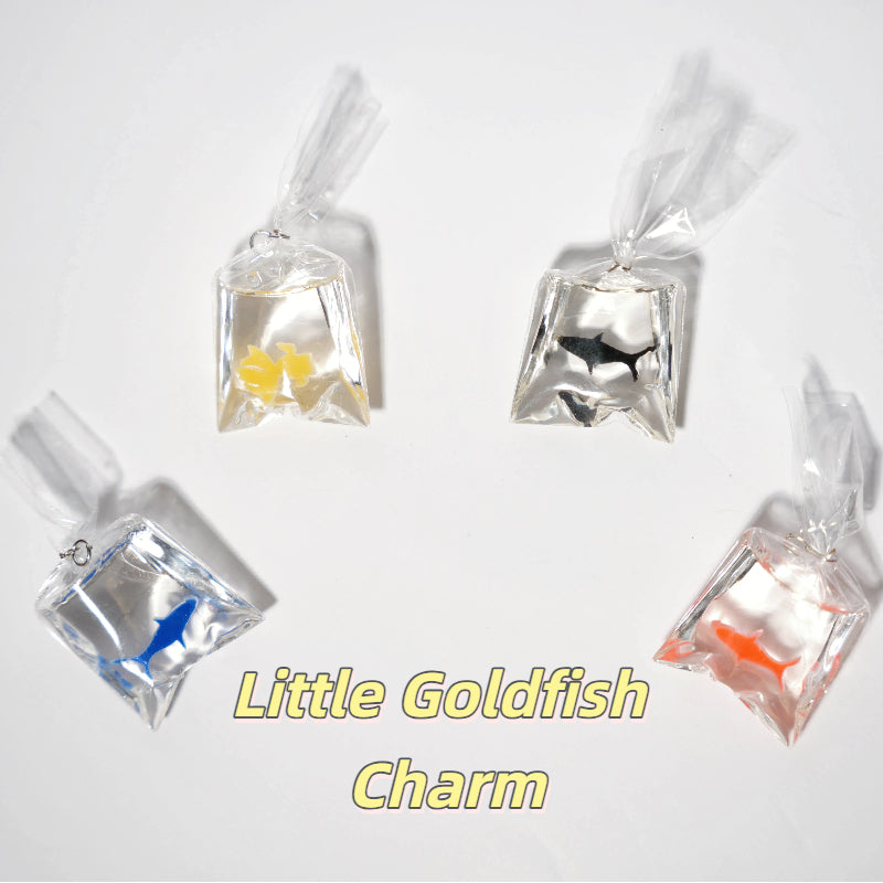 sunflowerden Little Goldfish Charm Keychain