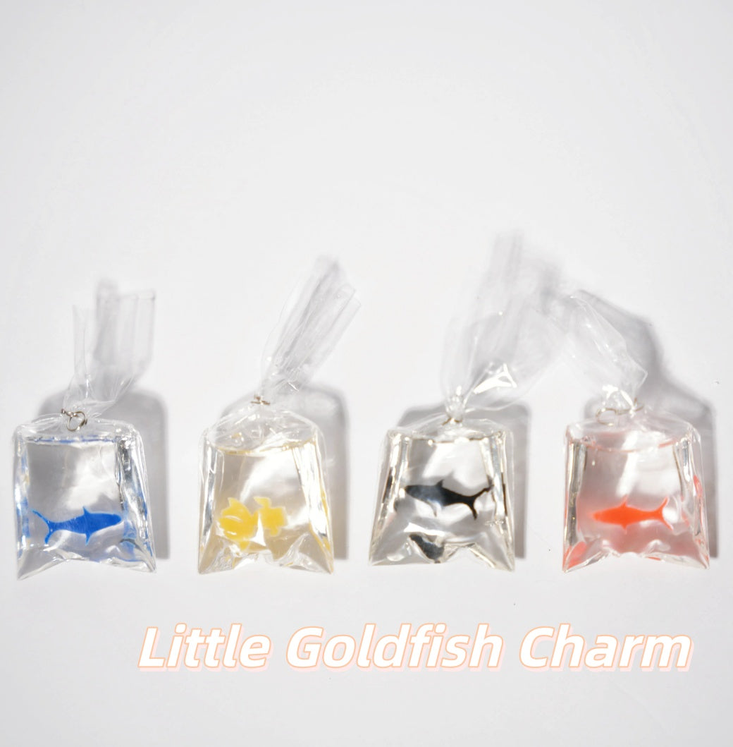sunflowerden Little Goldfish Charm Keychain