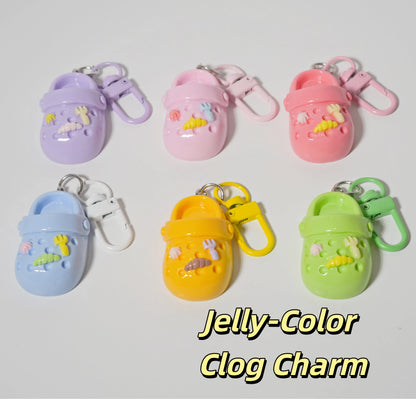 Cute Clog Shoe Charm — Keychain & Bag Charm, Pairs with Custom Letter Lanyard