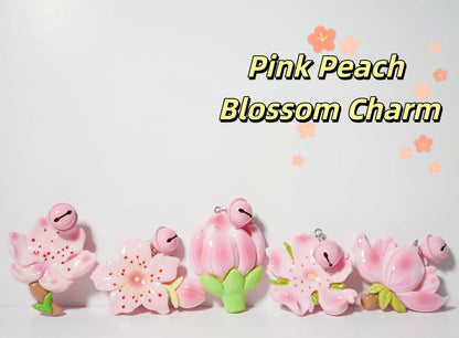 sunflowerden Pink Peach Blossom Charm—Keychain