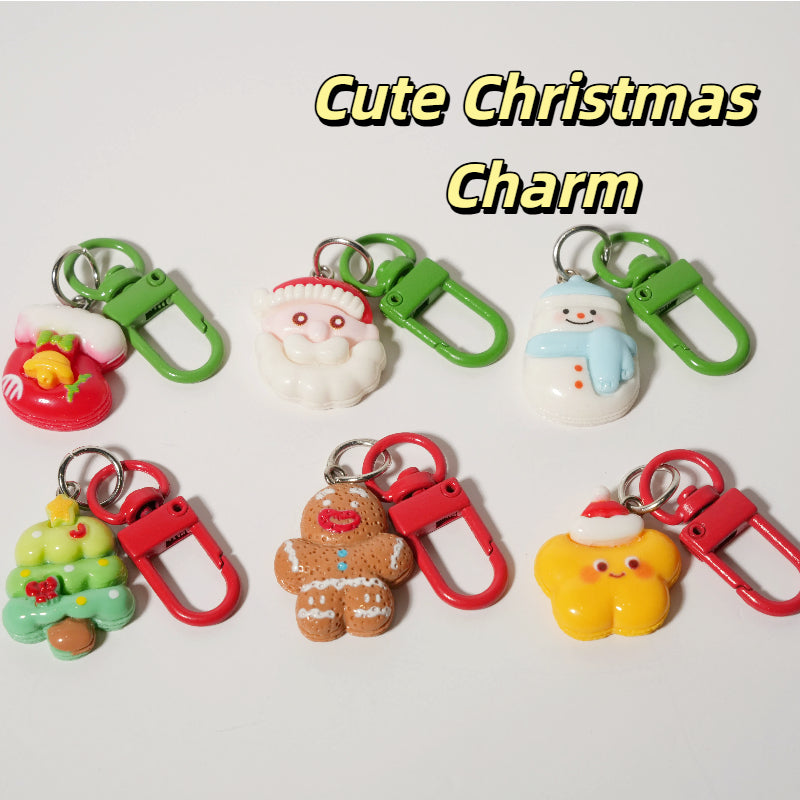 Cute Christmas Charm — Keychain & Bag Charm, Pairs with Custom Letter Lanyard