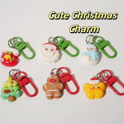 Cute Christmas Charm — Keychain & Bag Charm, Pairs with Custom Letter Lanyard