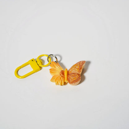 Butterfly & Flower Charm — Keychain & Bag Charm, Pairs with Custom Letter Lanyard