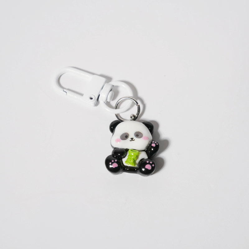 Cute Panda Charm — Keychain & Bag Charm, Pairs with Custom Letter Lanyard
