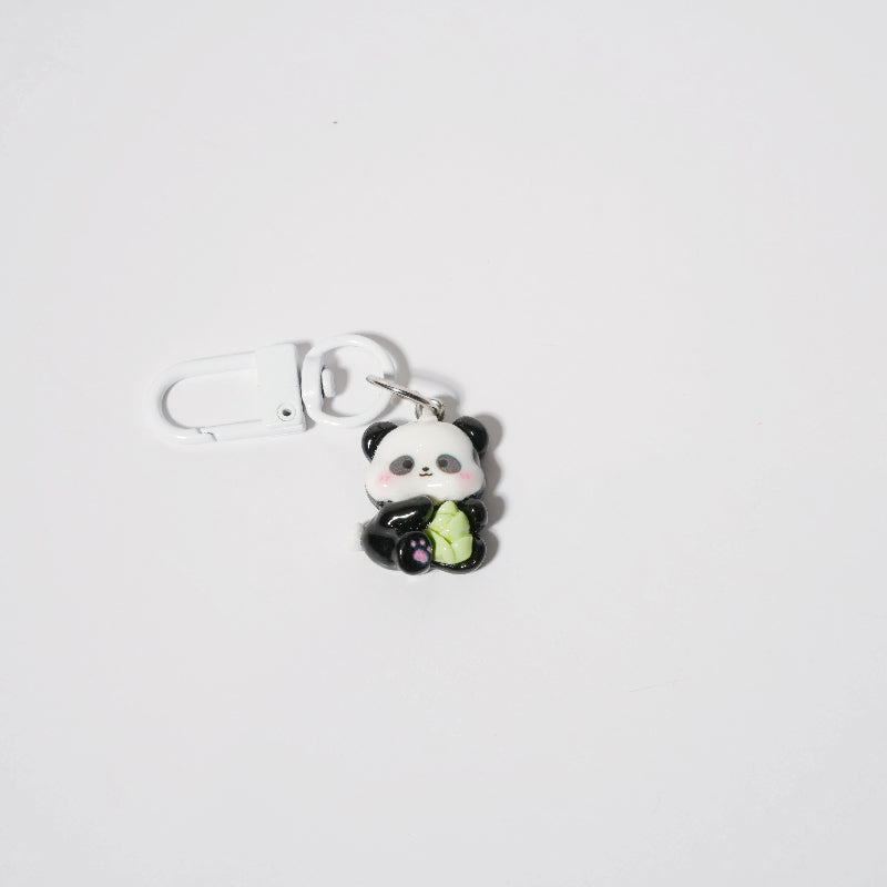 Cute Panda Charm — Keychain & Bag Charm, Pairs with Custom Letter Lanyard