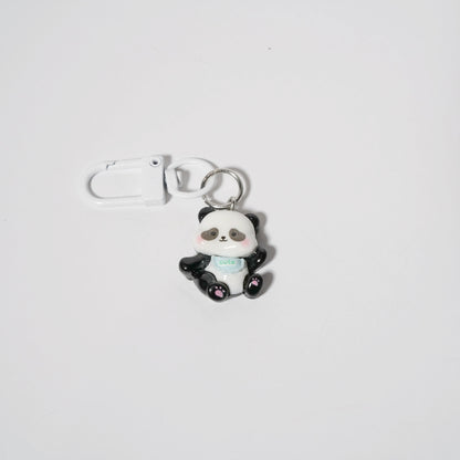 Cute Panda Charm — Keychain & Bag Charm, Pairs with Custom Letter Lanyard