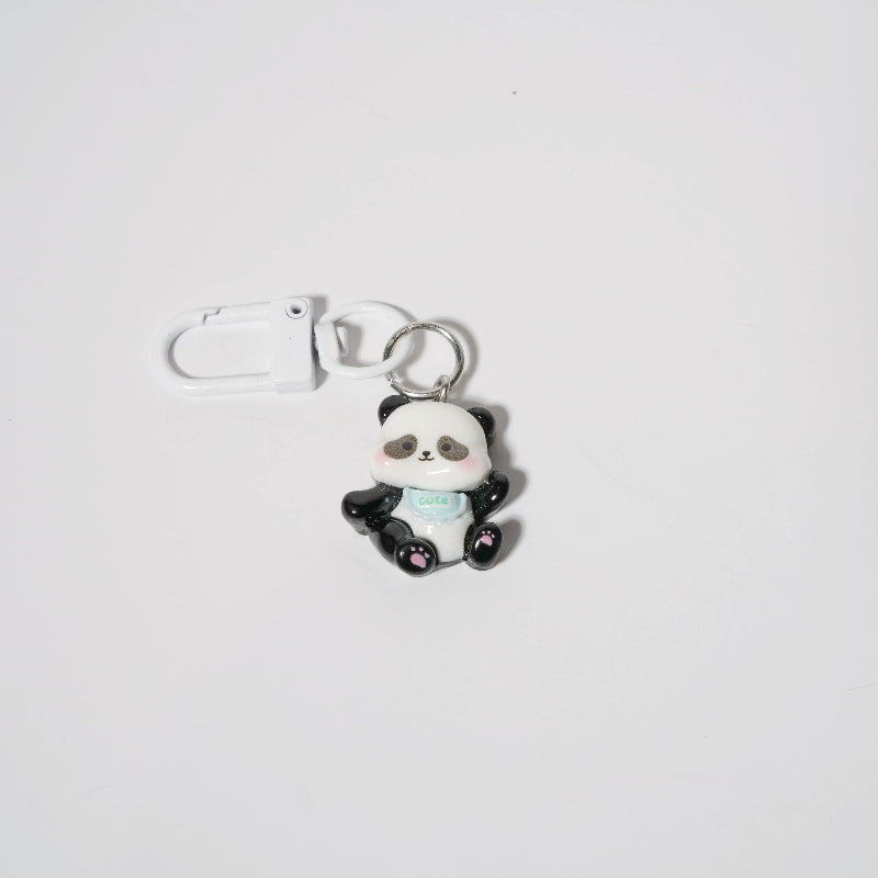 Cute Panda Charm — Keychain & Bag Charm, Pairs with Custom Letter Lanyard