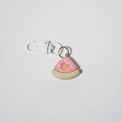Button Fruit Charm — Keychain & Bag Charm, Pairs with Custom Letter Lanyard