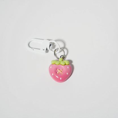 Button Fruit Charm — Keychain & Bag Charm, Pairs with Custom Letter Lanyard