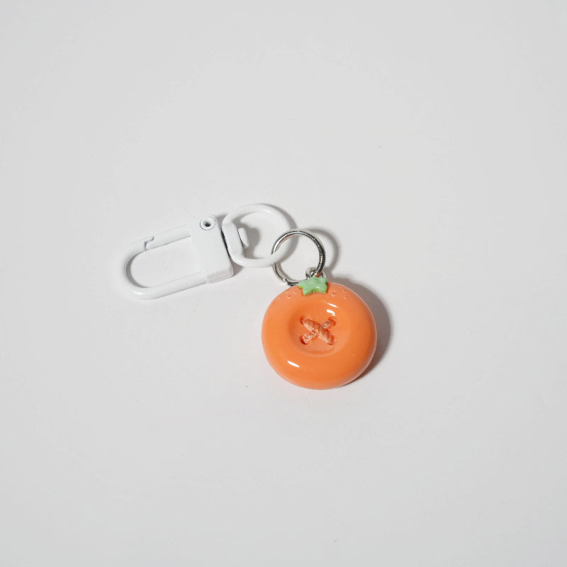 Button Fruit Charm — Keychain & Bag Charm, Pairs with Custom Letter Lanyard