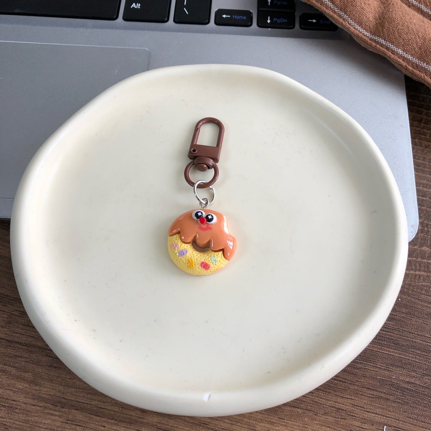 Doudou’s Diner Charm — Keychain & Bag Charm, Pairs with Custom Letter Lanyard