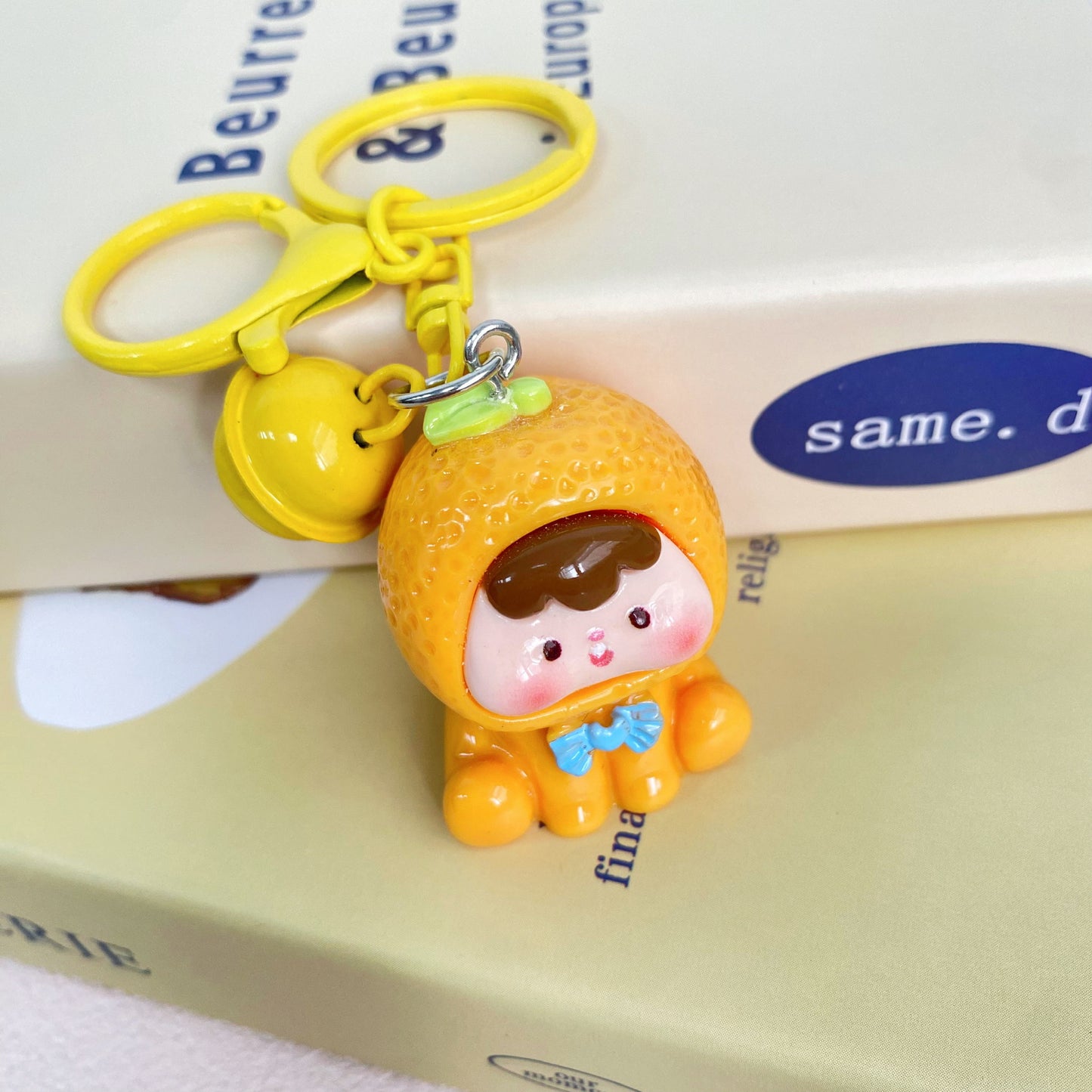 Fruit Doll Charm — Keychain & Bag Charm, Pairs with Custom Letter Lanyard