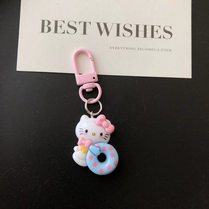 Cute Kitty Charm — Keychain & Bag Charm, Pairs with Custom Letter Lanyard