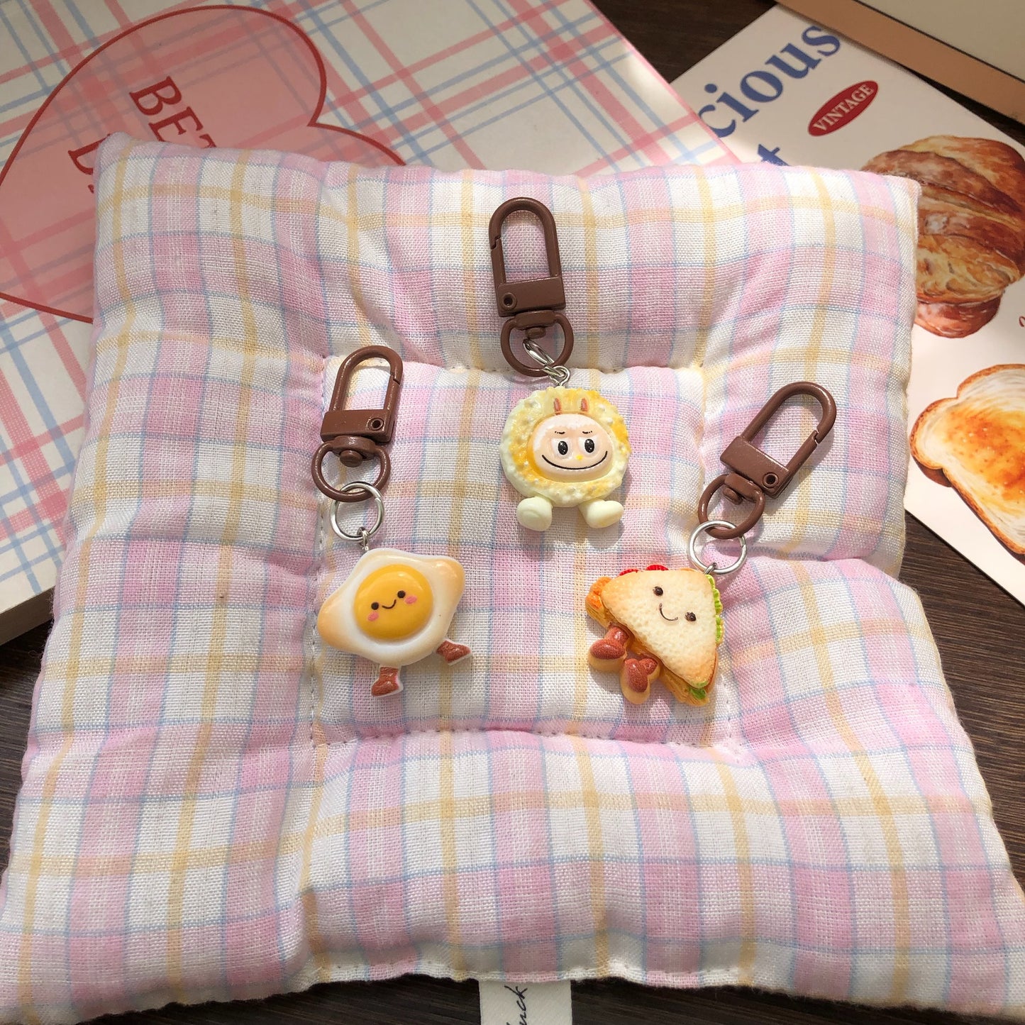 Cute Bakery Charm — Keychain & Bag Charm, Pairs with Custom Letter Lanyard