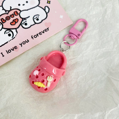 Cute Clog Shoe Charm — Keychain & Bag Charm, Pairs with Custom Letter Lanyard