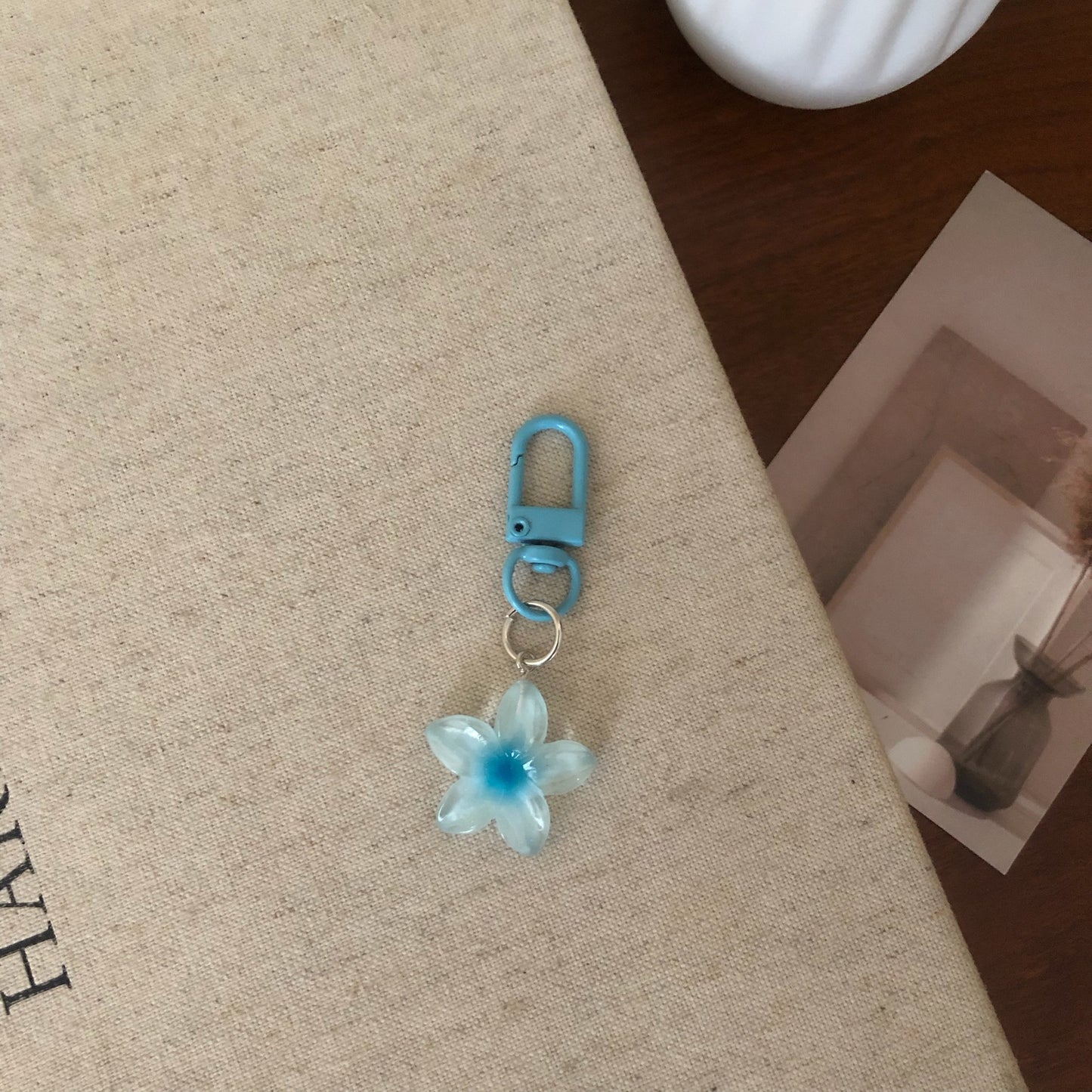 Jelly-Color Mini Flower Charm — Keychain & Bag Charm, Pairs with Custom Letter Lanyard