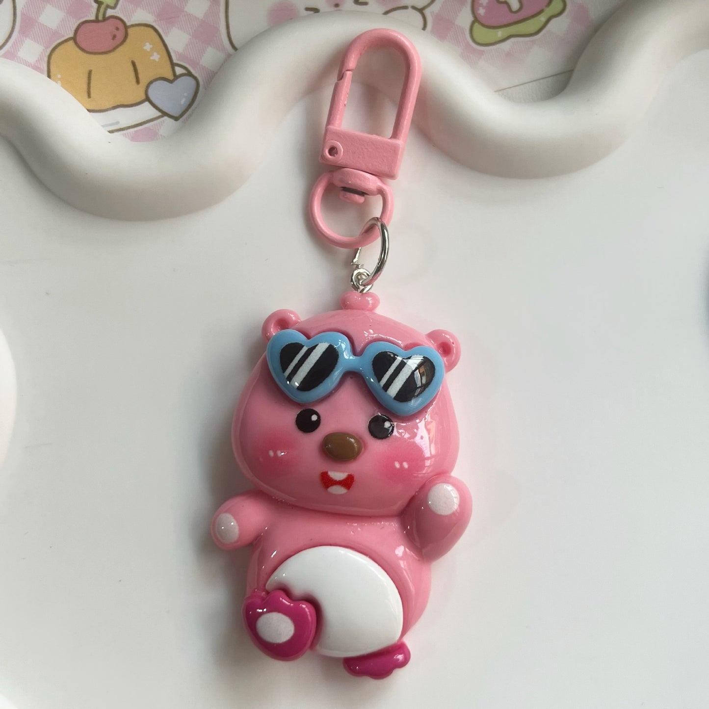 Cute Beaver Charm — Keychain & Bag Charm, Pairs with Custom Letter Lanyard