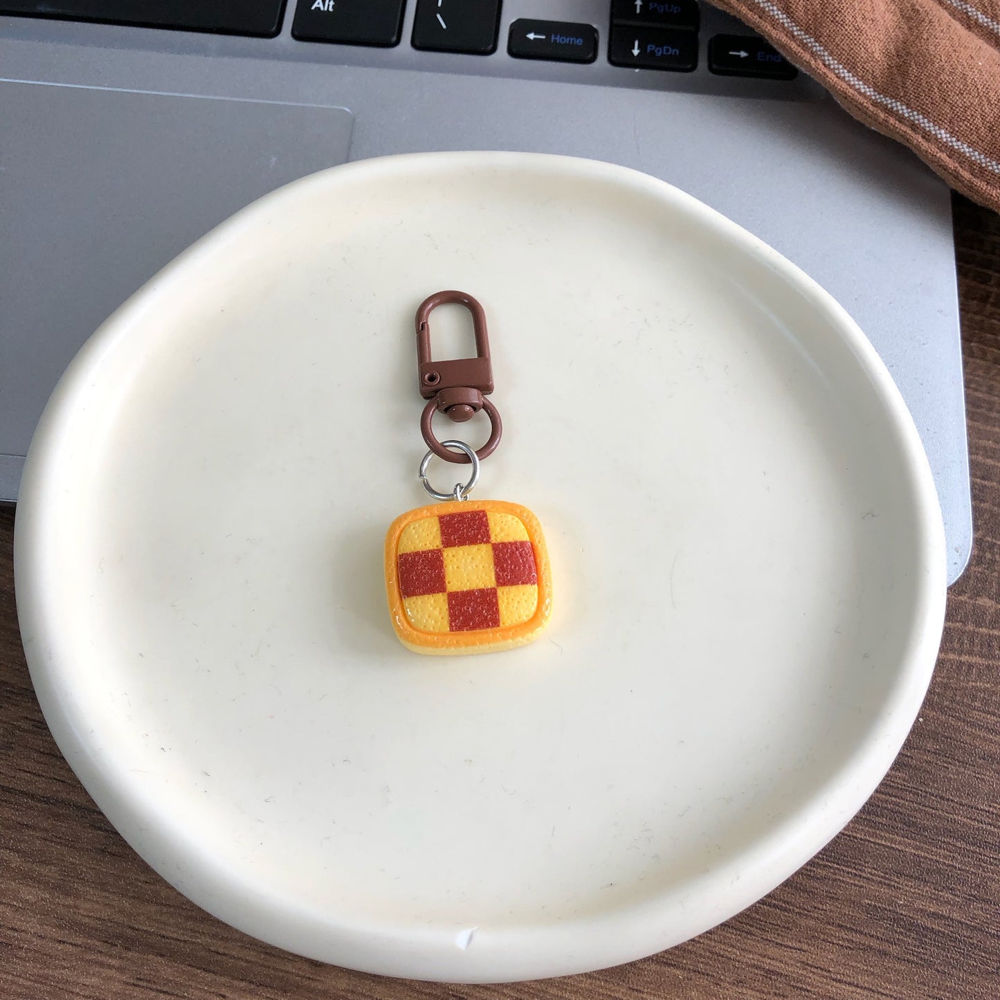 Doudou’s Diner Charm — Keychain & Bag Charm, Pairs with Custom Letter Lanyard