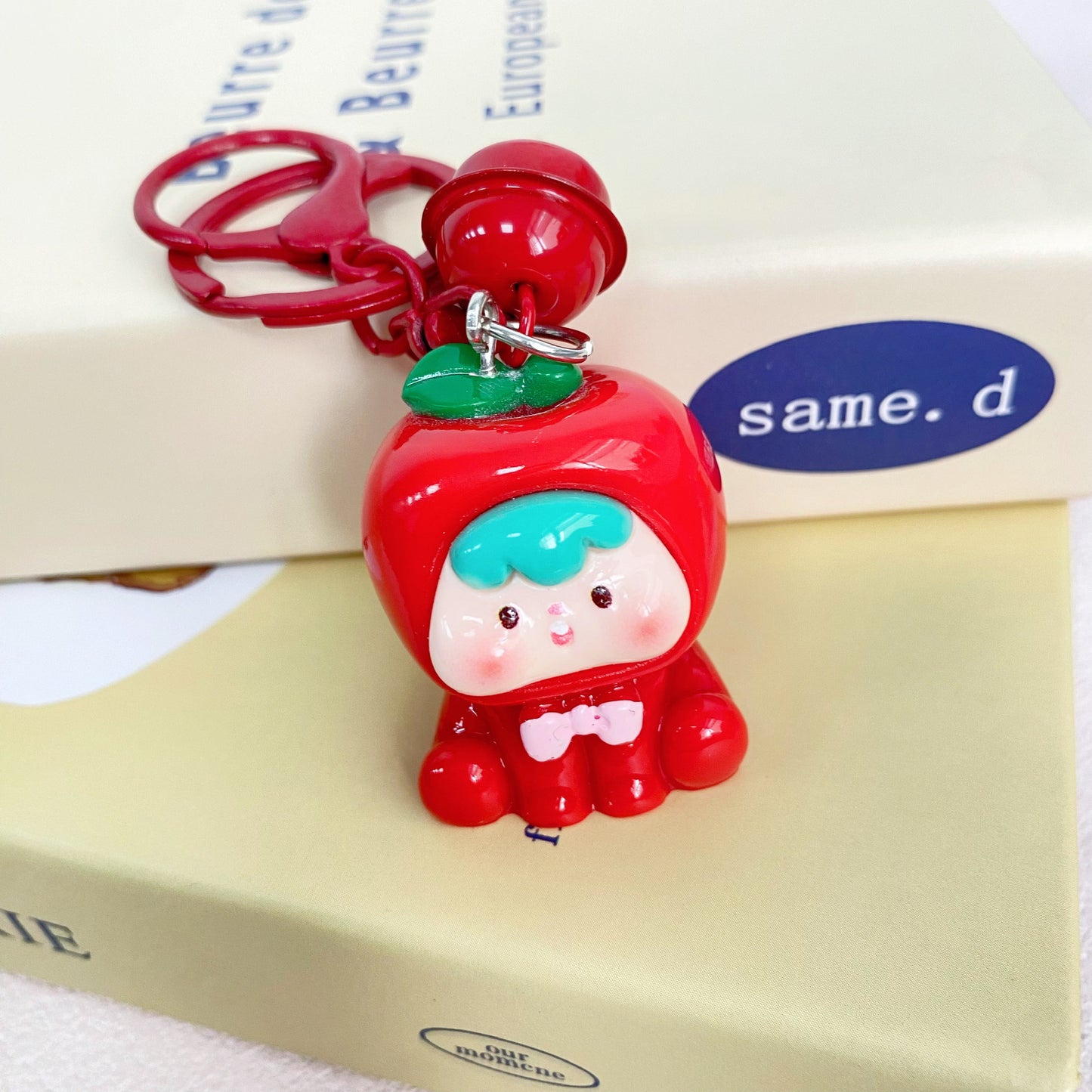 Fruit Doll Charm — Keychain & Bag Charm, Pairs with Custom Letter Lanyard