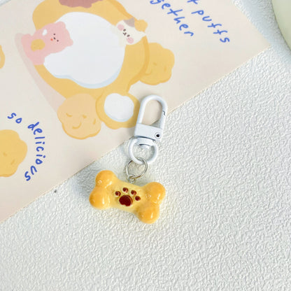Cute Cat Donut Charm — Keychain & Bag Charm, Pairs with Custom Letter Lanyard