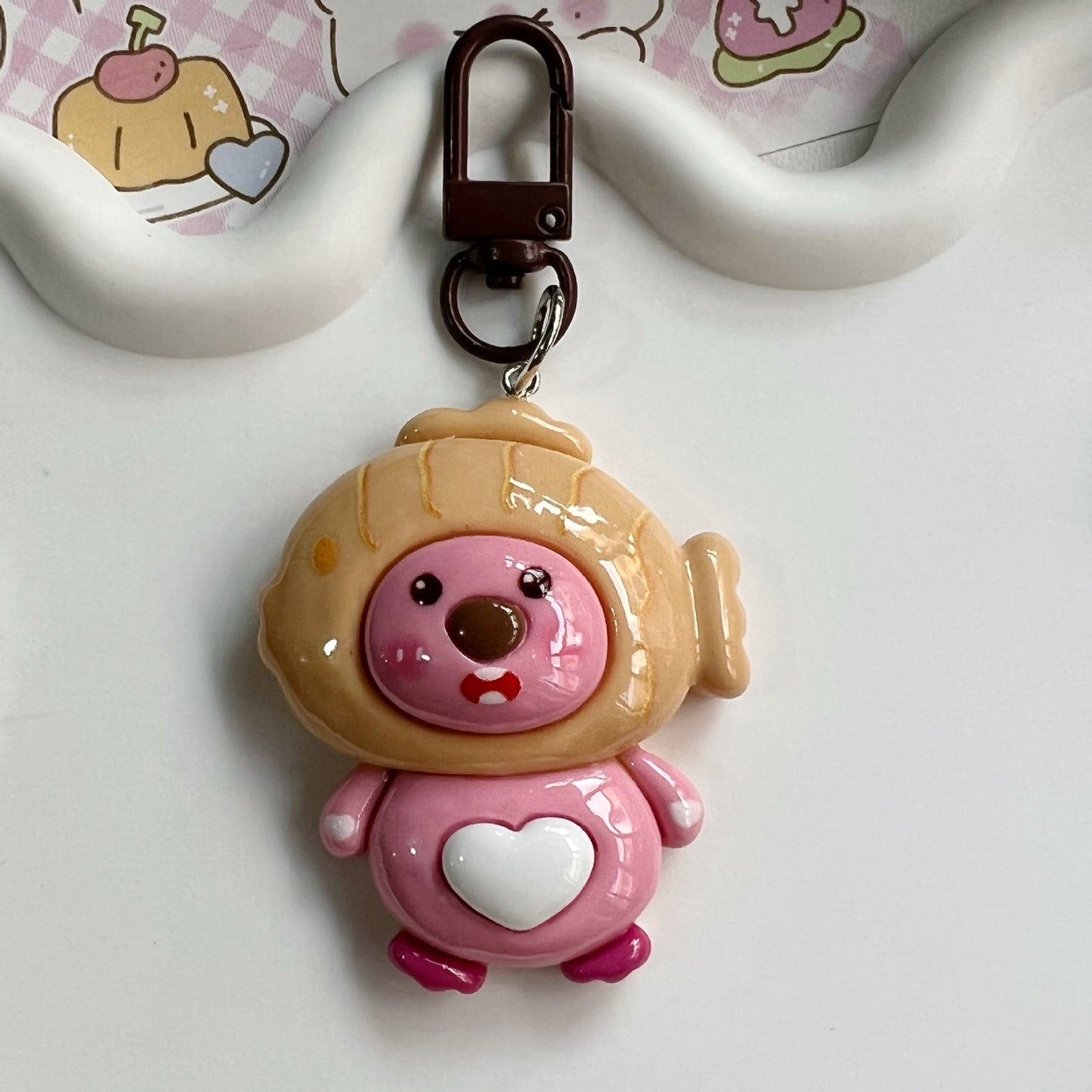 Cute Beaver Charm — Keychain & Bag Charm, Pairs with Custom Letter Lanyard