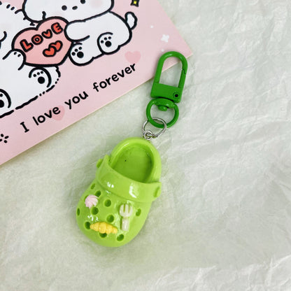 Cute Clog Shoe Charm — Keychain & Bag Charm, Pairs with Custom Letter Lanyard