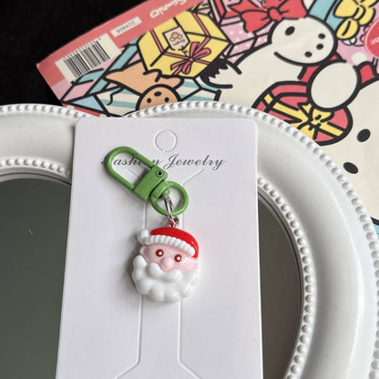 Cute Christmas Charm — Keychain & Bag Charm, Pairs with Custom Letter Lanyard