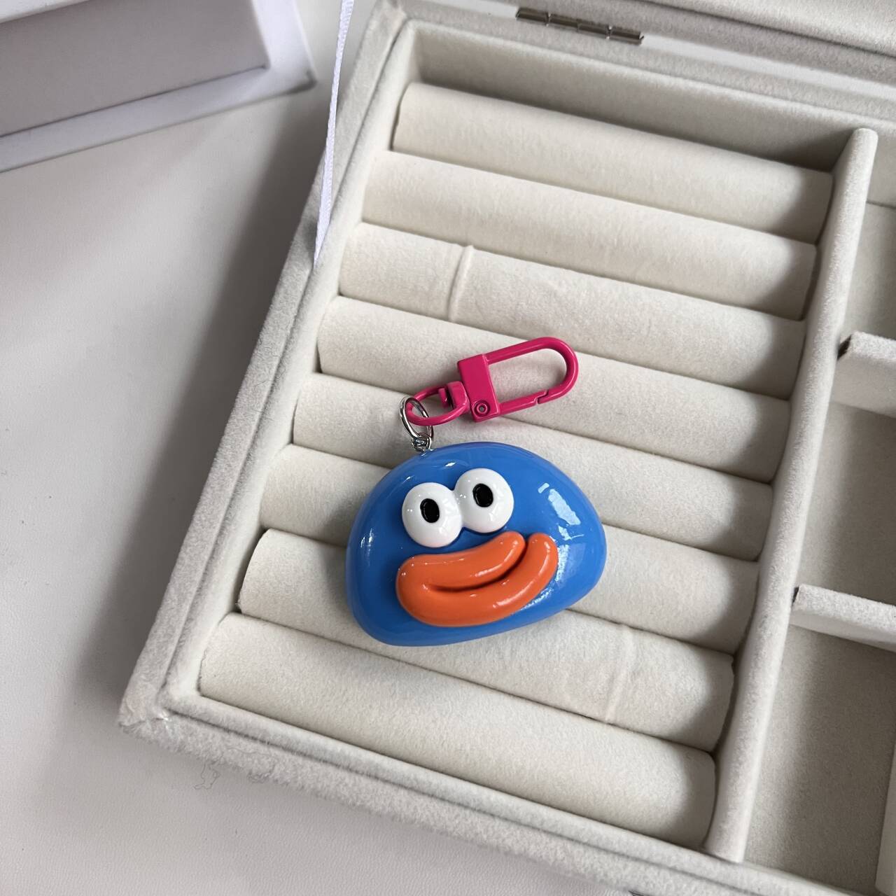 Wacky Sausage-Lips Doll Charm — Keychain & Bag Charm, Pairs with Custom Letter Lanyard