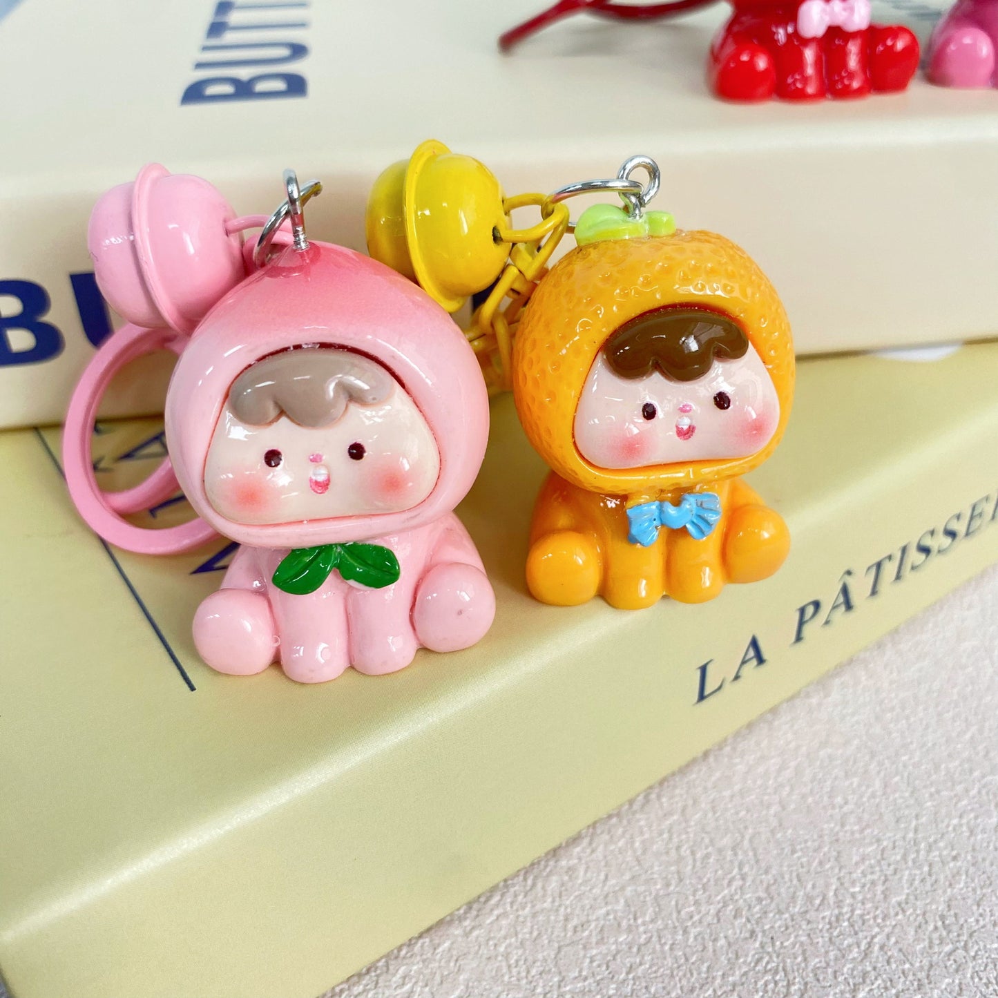 Fruit Doll Charm — Keychain & Bag Charm, Pairs with Custom Letter Lanyard