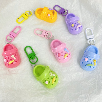 Cute Clog Shoe Charm — Keychain & Bag Charm, Pairs with Custom Letter Lanyard