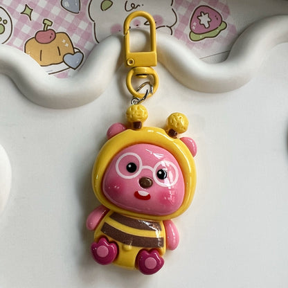 Cute Beaver Charm — Keychain & Bag Charm, Pairs with Custom Letter Lanyard