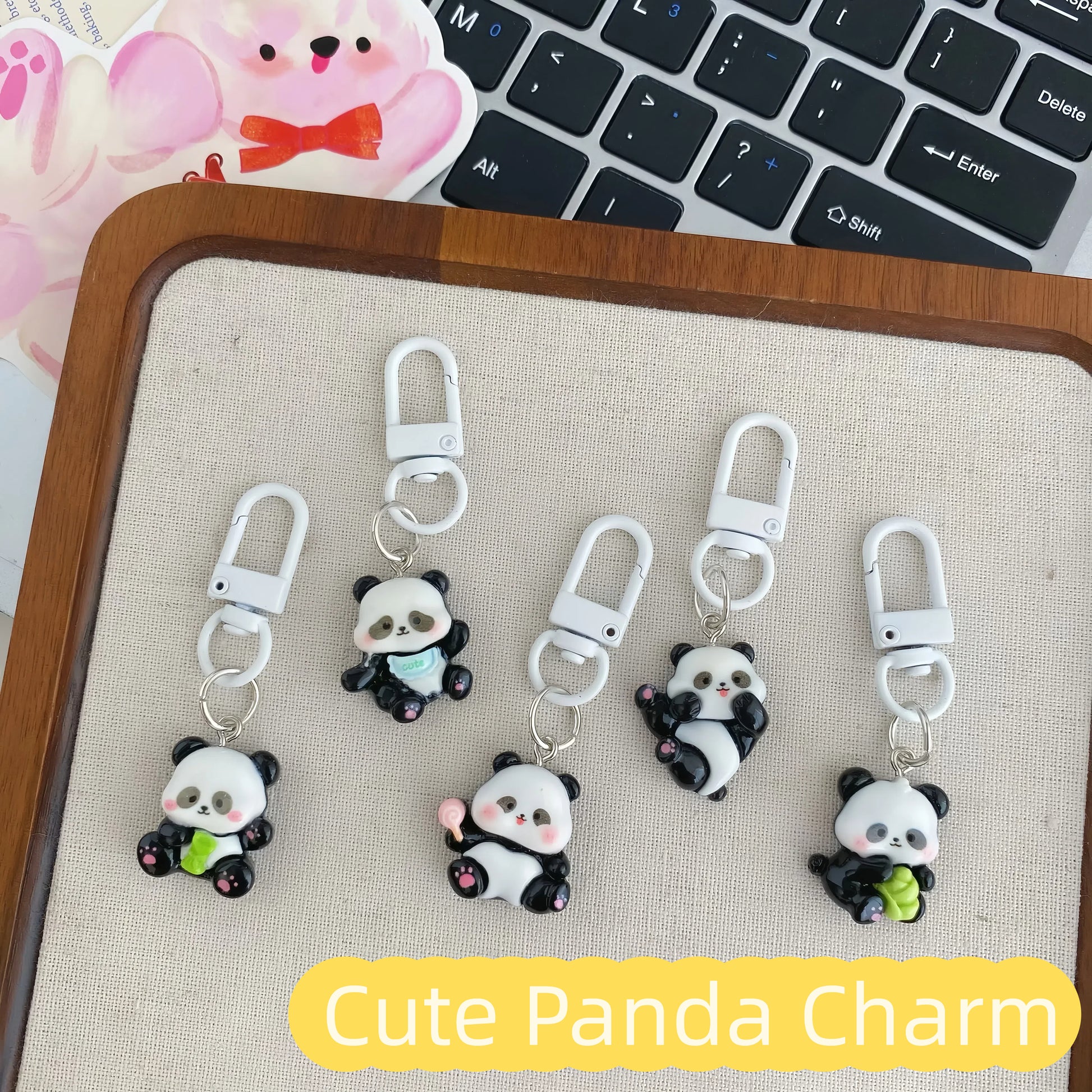 sunflowerden Panda Charm—Keychain
