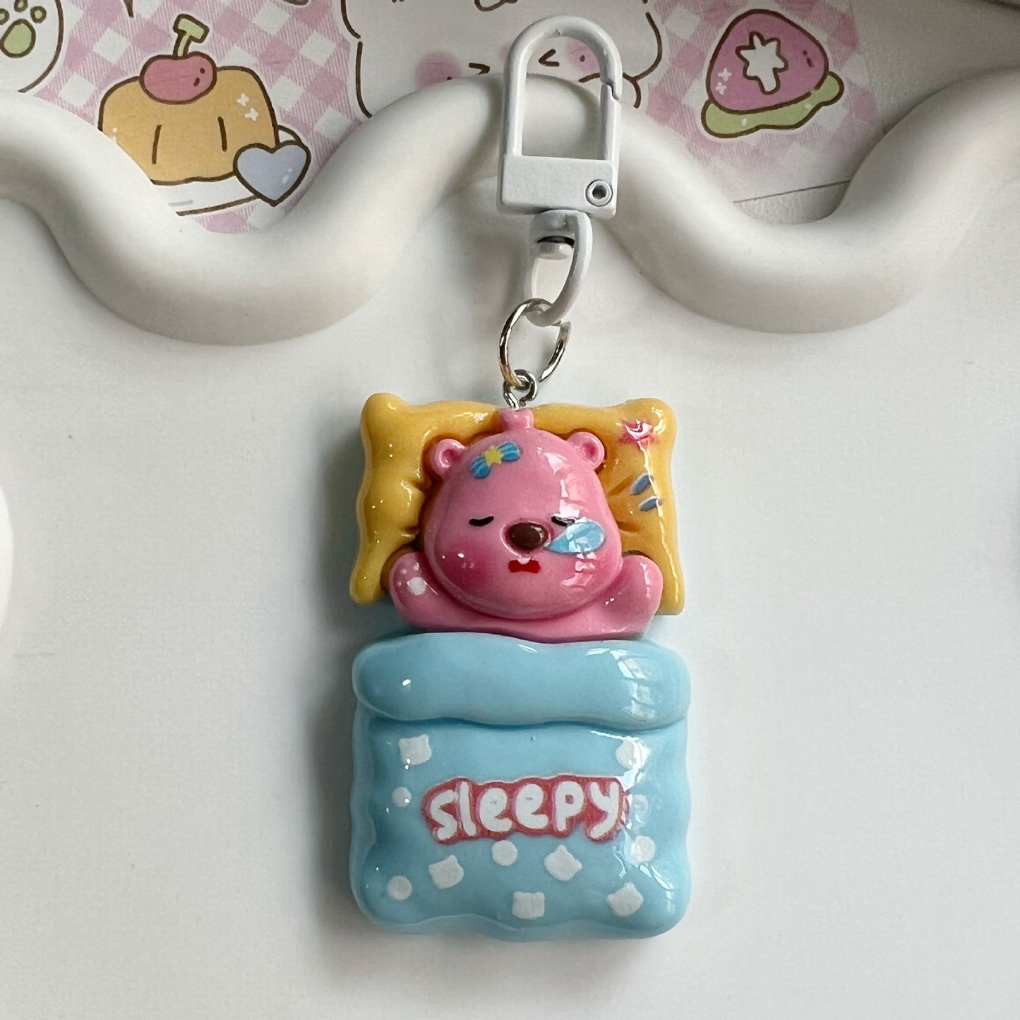 Cute Beaver Charm — Keychain & Bag Charm, Pairs with Custom Letter Lanyard