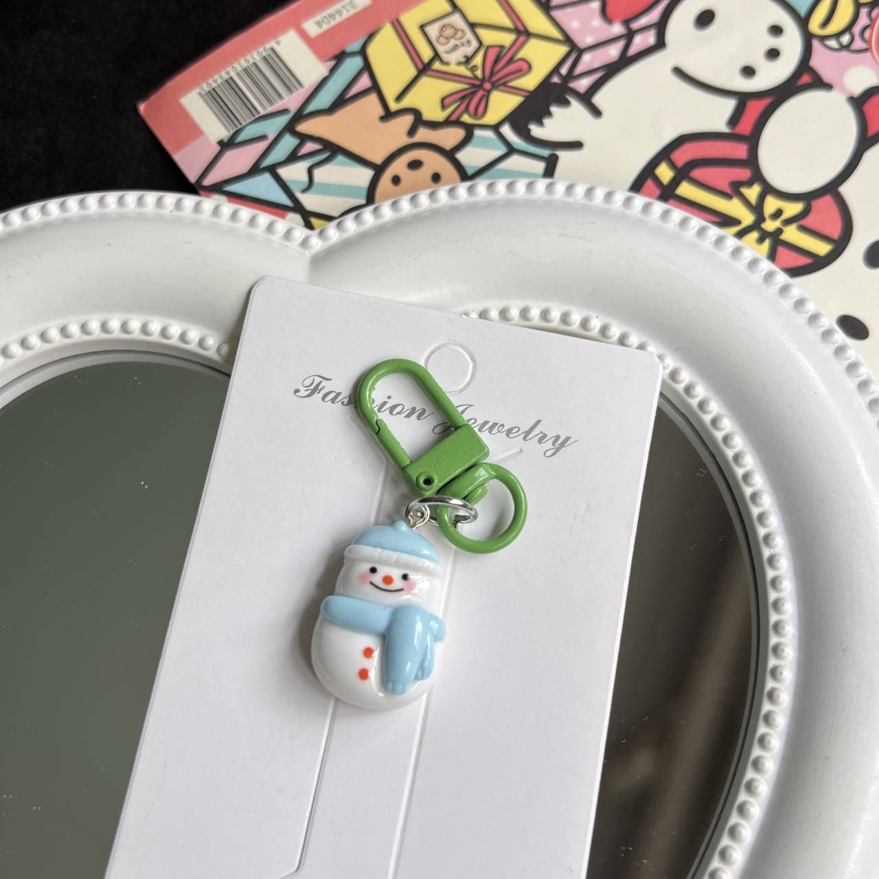 Cute Christmas Charm — Keychain & Bag Charm, Pairs with Custom Letter Lanyard