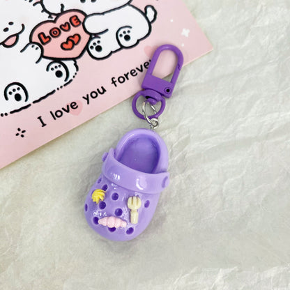 Cute Clog Shoe Charm — Keychain & Bag Charm, Pairs with Custom Letter Lanyard