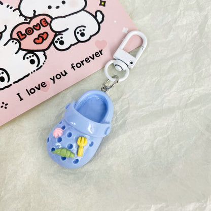 Cute Clog Shoe Charm — Keychain & Bag Charm, Pairs with Custom Letter Lanyard