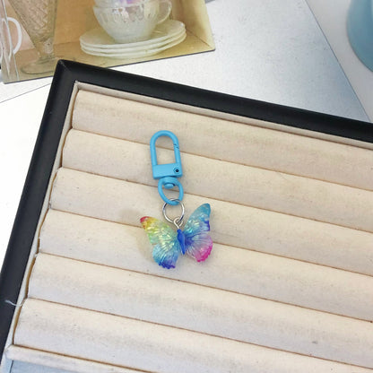 Jelly Butterfly Charm — Keychain & Bag Charm, Pairs with Custom Letter Lanyard