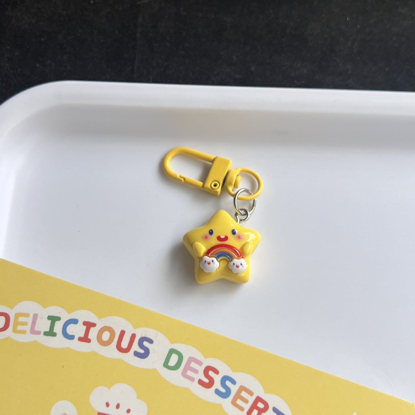 Dreamy Sky Charm — Keychain & Bag Charm, Pairs with Custom Letter Lanyard