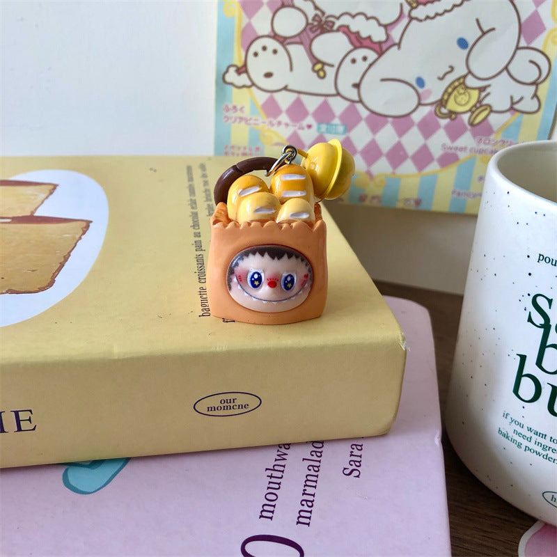 Bakery Dress-Up Charm — Keychain & Bag Charm, Pairs with Custom Letter Lanyard